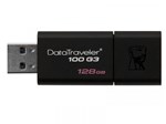 Ficha técnica e caractérísticas do produto Pen Drive 128B USB 3.0 - Kingston DT100 (DT100G3/128GB)