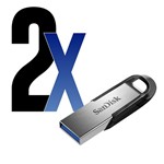 Ficha técnica e caractérísticas do produto Pen Drive 128GB USB Ultra Flair 3.0 SanDisk 2un