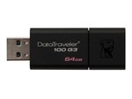 Ficha técnica e caractérísticas do produto Pen Drive 64GB USB 3.0 - Kingston DT100 (DT100G3/64GB)