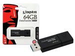 Ficha técnica e caractérísticas do produto Pen Drive 64GB USB 3.0 Kingston DT100G3/64GB Datatraveler 100 Generation 3