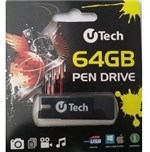 Ficha técnica e caractérísticas do produto Pen Drive 64GB UTECH PD105 Preto