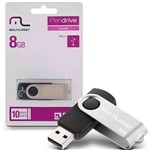 Ficha técnica e caractérísticas do produto Pen Drive 8 GB Twist Preto USB 2.0 Multilaser - PD587
