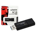 Ficha técnica e caractérísticas do produto Pen Drive 8GB Kingston USB 3.0 DataTraveler - DT100G3/8GB