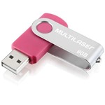 Ficha técnica e caractérísticas do produto Pen Drive 8gb rosa Twist Multilaser