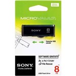 Ficha técnica e caractérísticas do produto Pen Drive 8GB Sony USM8GR/BM Preto