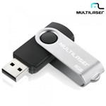 Ficha técnica e caractérísticas do produto Pen Drive 8GB Twist USB Preto PD587 Multilaser