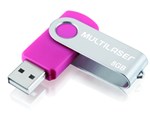 Ficha técnica e caractérísticas do produto Pen Drive 8Gb USB Twist 2 Rosa Multilaser