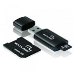 Ficha técnica e caractérísticas do produto Pen Drive Cartão de Memória Multilaser 3 em 1 8GB - MC058