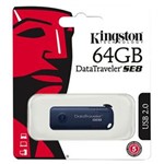 Ficha técnica e caractérísticas do produto Pen Drive Datatraveler Se8 64Gb Usb 2.0 Azul Kingston