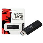 Ficha técnica e caractérísticas do produto Pen Drive Datatraveler USB 3.1 Preto - Kingston DT100G3/16GB