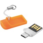 Ficha técnica e caractérísticas do produto Pen Drive Dual USB 8GB Branco para Smartphone ou Tablet - Multilaser