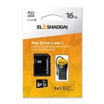 Ficha técnica e caractérísticas do produto Pen Drive 3 em 1 16GB El Shaddai