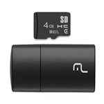 Ficha técnica e caractérísticas do produto Pen Drive 2 em 1 Classe 4 Micro SD 4GB Multilaser MC160