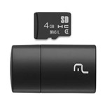 Ficha técnica e caractérísticas do produto Pen Drive 2 em 1 Classe 4 Micro SD 4GB Multilaser