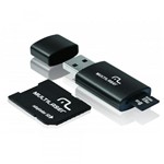 Ficha técnica e caractérísticas do produto Pen Drive 3 em 1 USB MicroSD Card C/ Adaptador SD 8GB Multilaser - MC0
