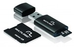 Ficha técnica e caractérísticas do produto Pen Drive 3 em 1 USB MicroSD Card C/ Adaptador SD 8GB Multilaser - MC058