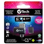 Ficha técnica e caractérísticas do produto Pen Drive 3 em 1 UTech OTG Adaptador e Cartão Micro SD 8GB