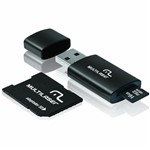 Ficha técnica e caractérísticas do produto Pen Drive 32 GB 3 em 1 USB MicroSD Card Adaptador SD 32GB MC113 - Multilaser