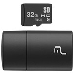 Ficha técnica e caractérísticas do produto Pen Drive 32 Gb Kit 2 em 1 Micro SD e Adaptador - Multilaser
