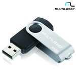 Ficha técnica e caractérísticas do produto Pen Drive 32GB Twist USB Preto PD589 - Multilaser