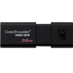 Ficha técnica e caractérísticas do produto Pen Drive 32 GB USB 3.0 Datatraveller Preto G3 - Kingston