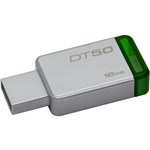 Ficha técnica e caractérísticas do produto Pen Drive Kingston 16GB DataTraveler USB 3.1 Verde - DT50/16GB