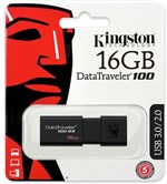 Ficha técnica e caractérísticas do produto Pen Drive Kingston 16GB DT100G3 USB 3.0