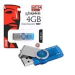 Ficha técnica e caractérísticas do produto Pen Drive Kingston 4Gb Usb 3.0 Data Traveler 101 G2 Azul
