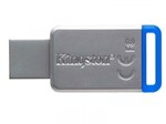 Ficha técnica e caractérísticas do produto Pen Drive Kingston 64GB DATATRAVELER 50 METAL AZUL USB 3.1 DT50