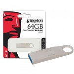 Ficha técnica e caractérísticas do produto Pen Drive Kingston 64GB Datatraveler SE9 G2 USB 3.0 Prata - DTSE9G2/64GB