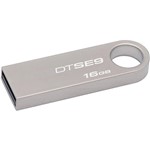 Ficha técnica e caractérísticas do produto Pen Drive Kingston Data Traveler SE9H 16GB Prata