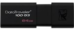 Ficha técnica e caractérísticas do produto Pen Drive Kingston DataTraveler 100 G3 64 GB USB 3.1