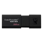 Ficha técnica e caractérísticas do produto Pen Drive Kingston 32GB DataTraveler USB 3.0 Preto - DT100G3/32GB
