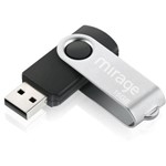 Ficha técnica e caractérísticas do produto Pen Drive Mirage Loop 16gb USB 2.0 Dc5v Preto e Prata - Pd099