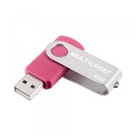 Ficha técnica e caractérísticas do produto Pen Drive Multilaser PD687 Twist 8GB USB 2.0 Rosa