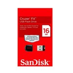 Ficha técnica e caractérísticas do produto Pen Drive Sandisk 16GB USB 2.0 Cruze Fit Nano SDCZ33 - 016G - B35 para PC e MAC
