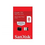 Ficha técnica e caractérísticas do produto Pen Drive Sandisk 8GB | USB 2.0 | Cruze Fit Nano | SDCZ33 - 008G - B35 para PC e MAC 1126