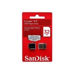 Ficha técnica e caractérísticas do produto Pen Drive Sandisk 32GB | USB 2.0 | Cruzer Fit Nano | SDCZ33 - 032G - B35 para PC e MAC 1114