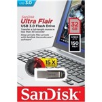 Ficha técnica e caractérísticas do produto Pen Drive Sandisk Ultra Flair Usb 3.0 32Gb