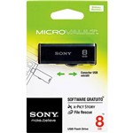 Ficha técnica e caractérísticas do produto Pen Drive Sony USM-RA 8GB Preto