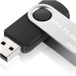 Ficha técnica e caractérísticas do produto Pen Drive Twist 64GB USB Preto - Multilaser