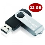 Ficha técnica e caractérísticas do produto Pen Drive Twist 32 GB USB Preto - Multilaser