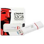 Ficha técnica e caractérísticas do produto Pen Drive Usb 3.0 Kingston Datatraveler 32Gb Generation 4 Vermelho DTIG4/32GB - DTIG4/32GB