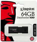 Ficha técnica e caractérísticas do produto Pen Drive USB 3.0 Kingston Dt100g3/64gb