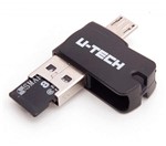 Ficha técnica e caractérísticas do produto Pen Drive USB 8GB OTG 3EM1 C/CARTAO Micro SD Unidade U-TECH