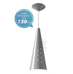 Ficha técnica e caractérísticas do produto Pendente Cone 35cm Luminária em Alumínio para Lâmpada E27 - Starlumen - Titânio St4019