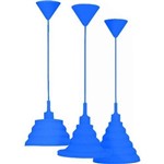 Ficha técnica e caractérísticas do produto Pendente De Silicone E-27 -taschibra Azul