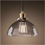 Ficha técnica e caractérísticas do produto Pendente Retro Industrial Vidro Loft Luminária Vintage Lustre Design Edison LM1864