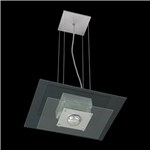 Ficha técnica e caractérísticas do produto Pendente Saturno Alumínio e Vidro LMR 139 Escovado Transparente