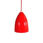 Pendente Vermelho de Cone Alumínio com E-27 Mod. Ari 12x19cm